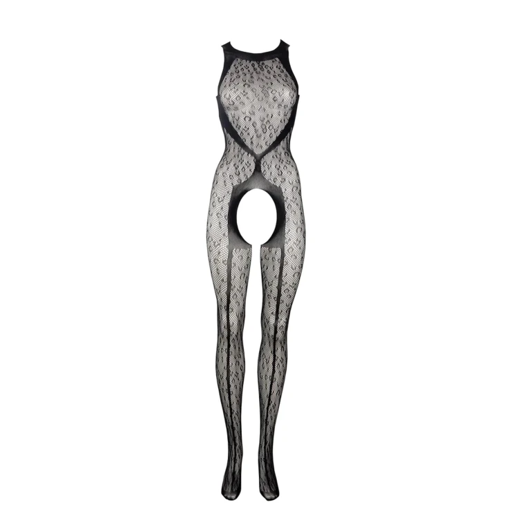 body stocking Crotchless Leopard One Size