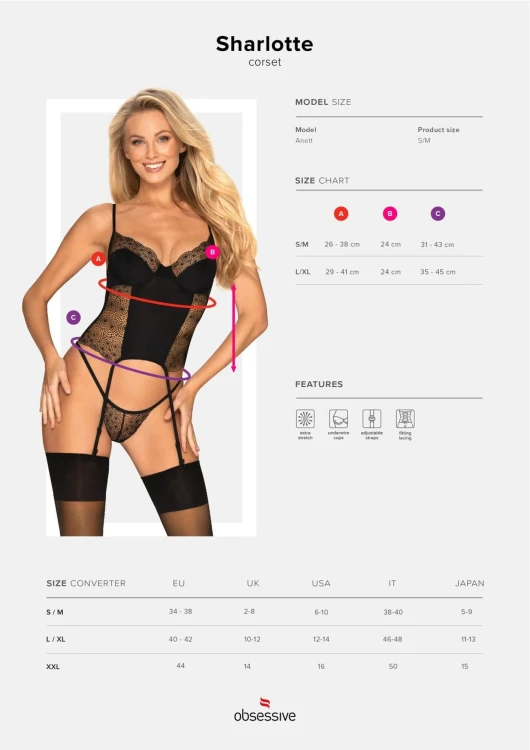 gorset i stringi Sharlotte S/M