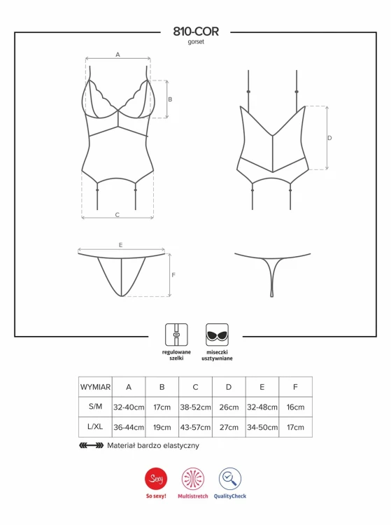 gorset i stringi Mary S/M