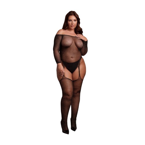 body stocking Shimmering  Plus Size