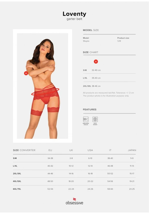 pas do pończoch Loventy L/XL