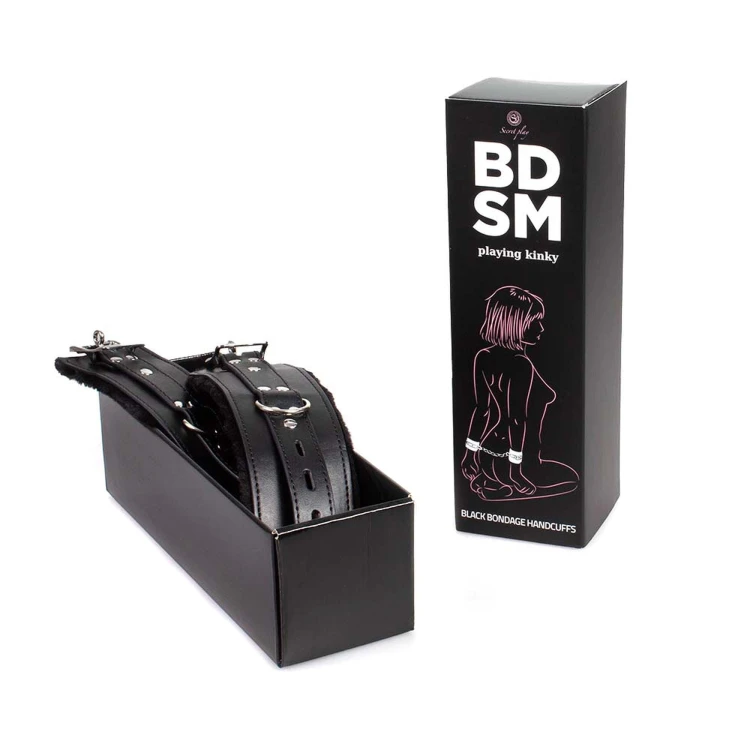 kajdanki Black Bondage Handcuffs