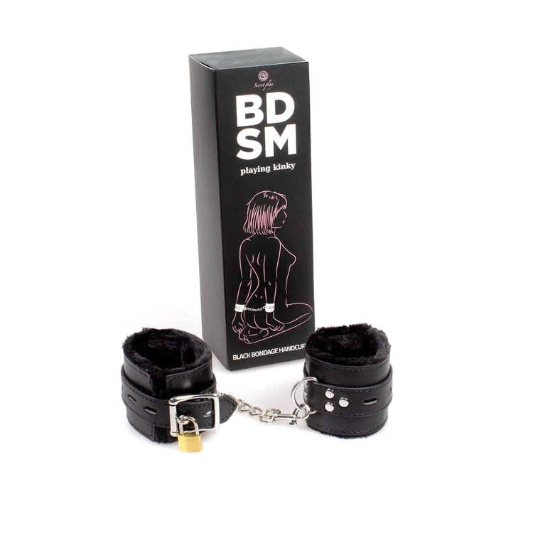 kajdanki Black Bondage Handcuffs