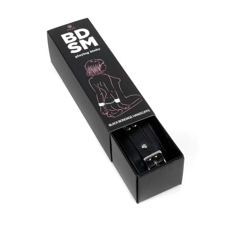 kajdanki Black Bondage Handcuffs