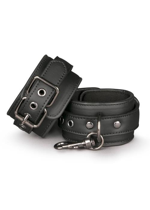 kajdanki Black Leather Handcuffs