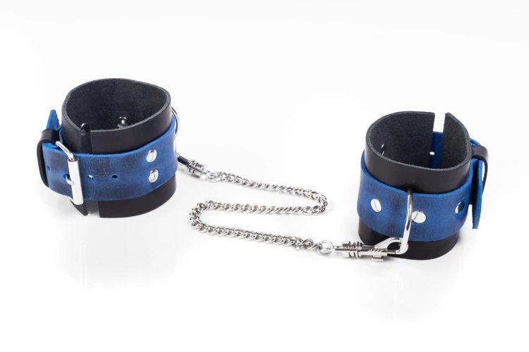 kajdanki Cuffs Crazy Horse Blue