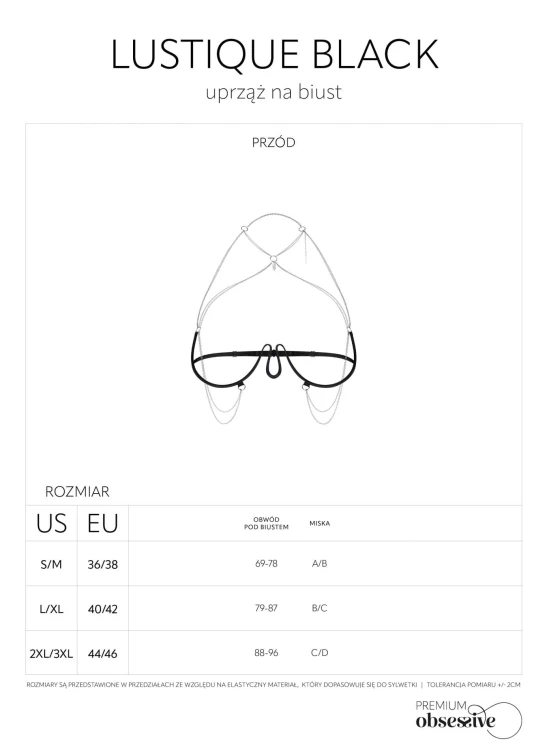 uprząż Lustique Black S/M/L