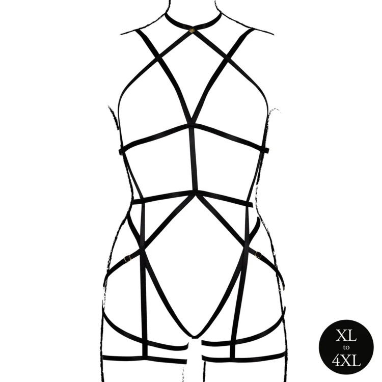 uprząż Strappy Open Cup Body Harness Plus Size