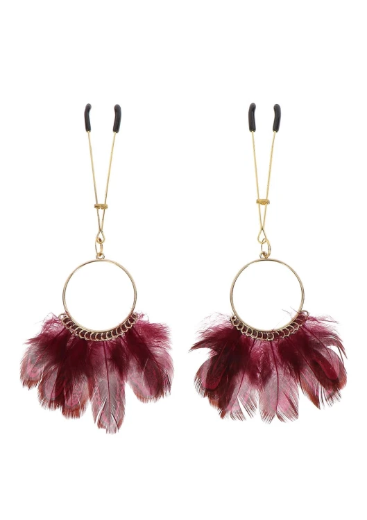 klamerki Tweezers With Feathers