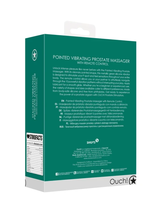 masażer Pointed Vibrating Remote Control