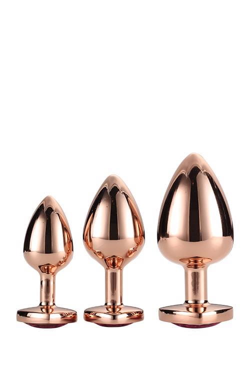 zestaw korków analnych Gleaming Love ROSE GOLD