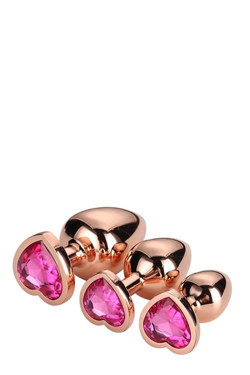 zestaw korków analnych Gleaming Love ROSE GOLD