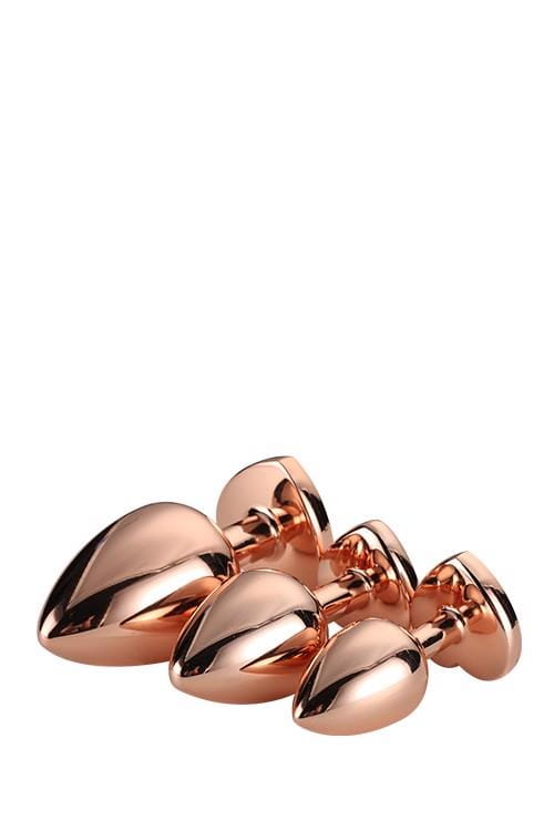 zestaw korków analnych Gleaming Love ROSE GOLD