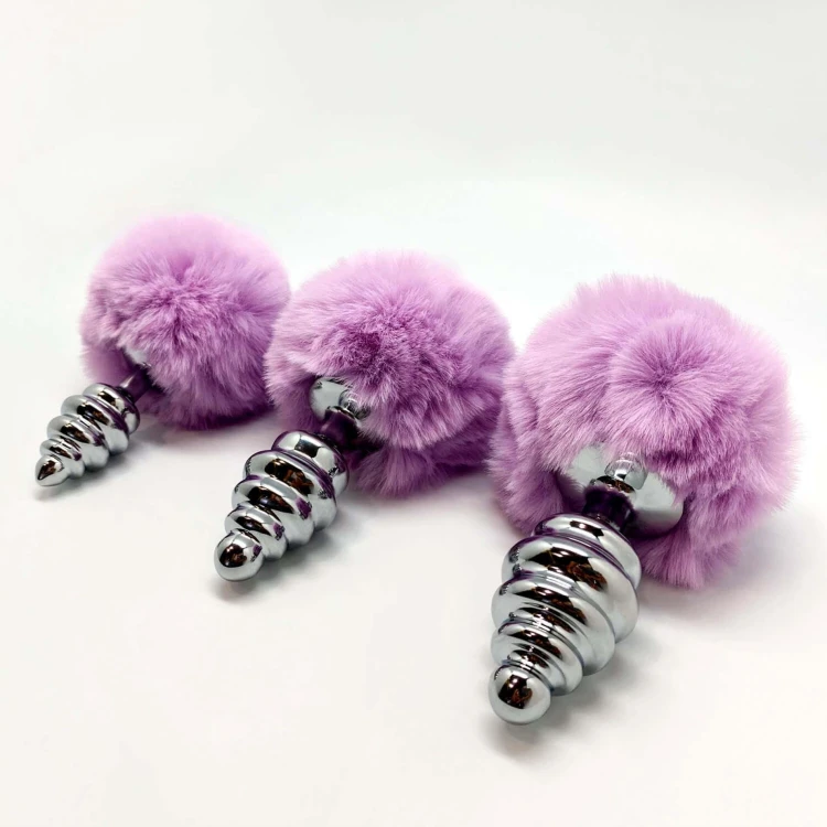 korek analny Fluffy Twist M