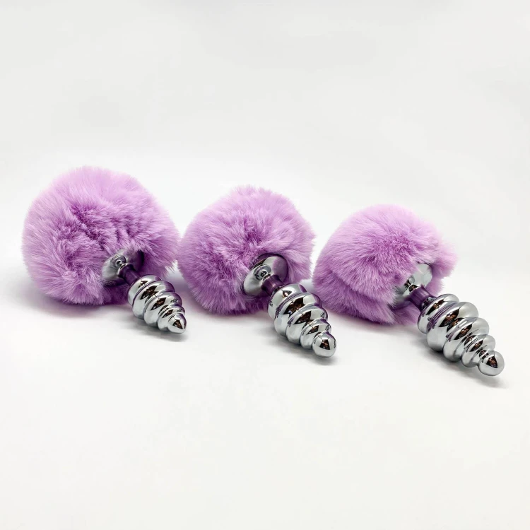 korek analny Fluffy Twist M