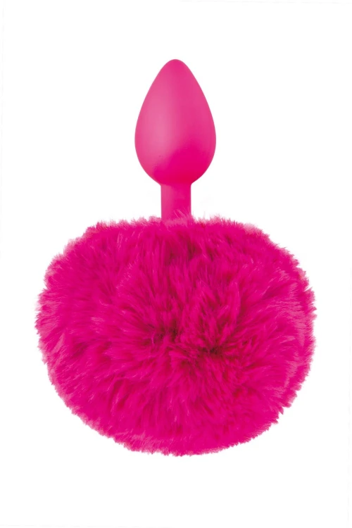 korek analny FUCHSIA POMPOM