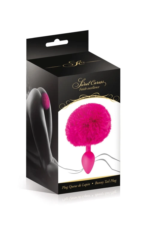 korek analny FUCHSIA POMPOM
