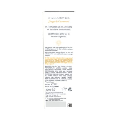 żel stymulujący Stimulation Gel Ginger & Cinnamon 30 ml
