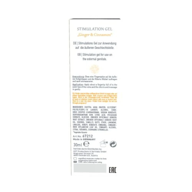 żel stymulujący Stimulation Gel Ginger & Cinnamon 30 ml