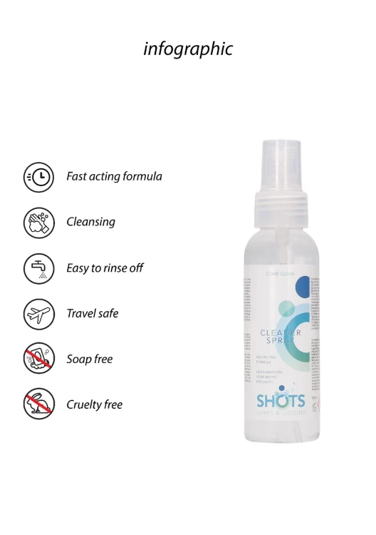 spray do czyszczenia zabawek Shots Cleaner Spray 100 ml