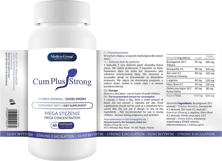 suplement diety Cum Plus Strong 60 kapsułek