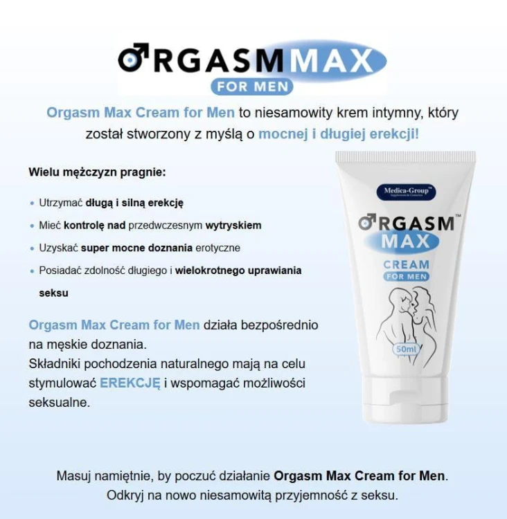 żel  Orgasm Max cream for men 50 ml