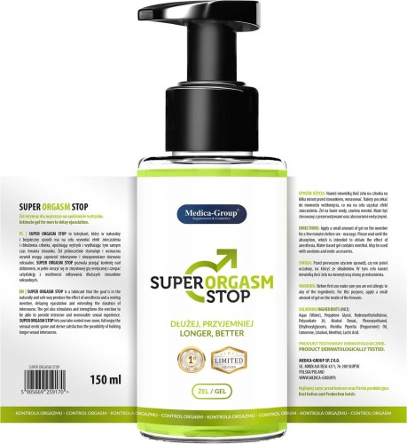 żel Super Orgasm Stop 150 ml