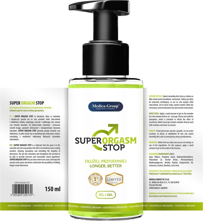 żel Super Orgasm Stop 150 ml