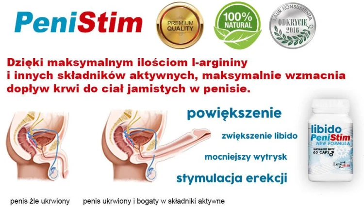 suplement diety wspierający witalność Penistim 65 kapsułek