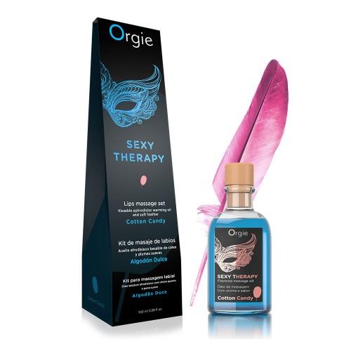 żel z piórkiem do masażu LIPS MASSAGE KIT COTTON CANDY 100 ml