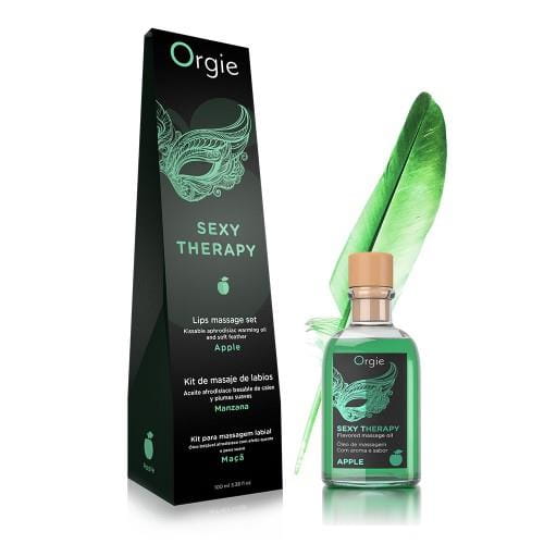 żel i piórko do masażu LIPS MASSAGE KIT APPLE  100 ml
