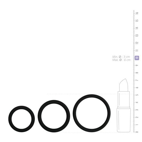 pierścienie Cock Ring Set Black