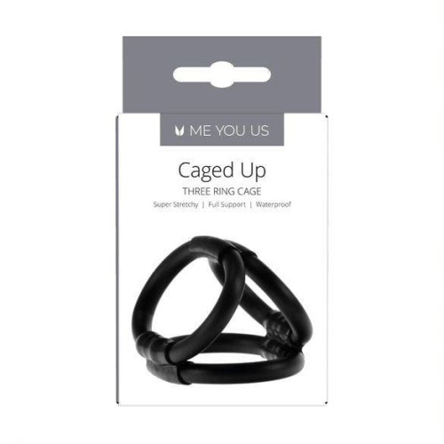 pierścień Me You Us Caged Up Cock Cage Black