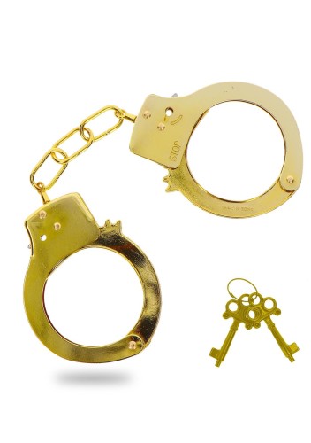kajdanki Metal Handcuffs Gold