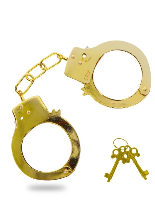 kajdanki Metal Handcuffs Gold