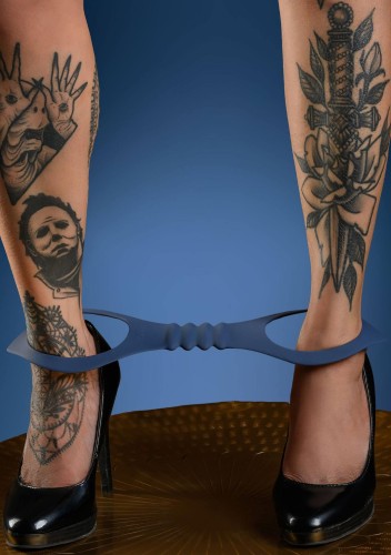 kajdanki na kostki Silicone Ankle Cuffs Blue