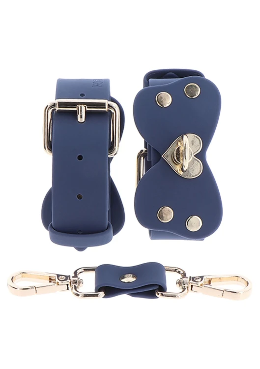 kajdanki na kostki Silicone Ankle Cuffs Set Blue