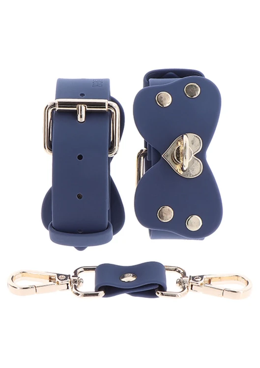kajdanki na kostki Silicone Ankle Cuffs Set Blue