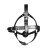 knebel Head Harness with Solid Ball Gag - Black