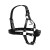 knebel Head Harness with Breathable Ball Gag and Nose Hooks - Black