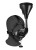 knebel Open Mouth Gag Head Harness with Funnel - Black