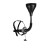 knebel Open Mouth Gag Head Harness with Funnel - Black