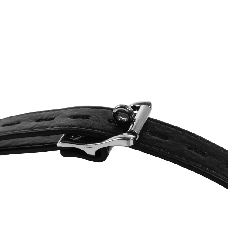 knebel Open Mouth Gag Head Harness with Funnel - Black