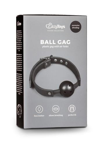knebel Ball Gag With PVC Ball - Black