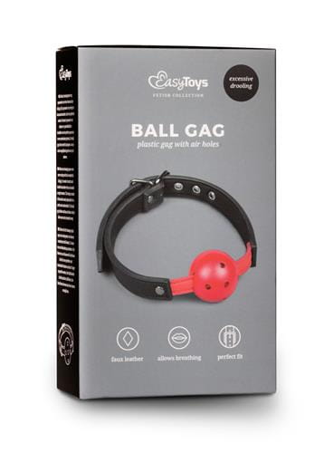 knebel Ball Gag With PVC Ball - Red