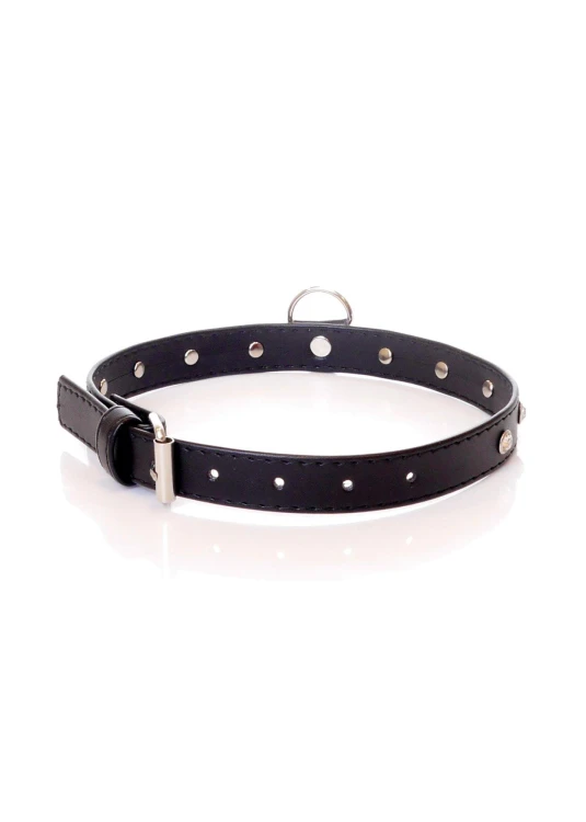 obroża Fetish B - Series Collar Silver Crystal