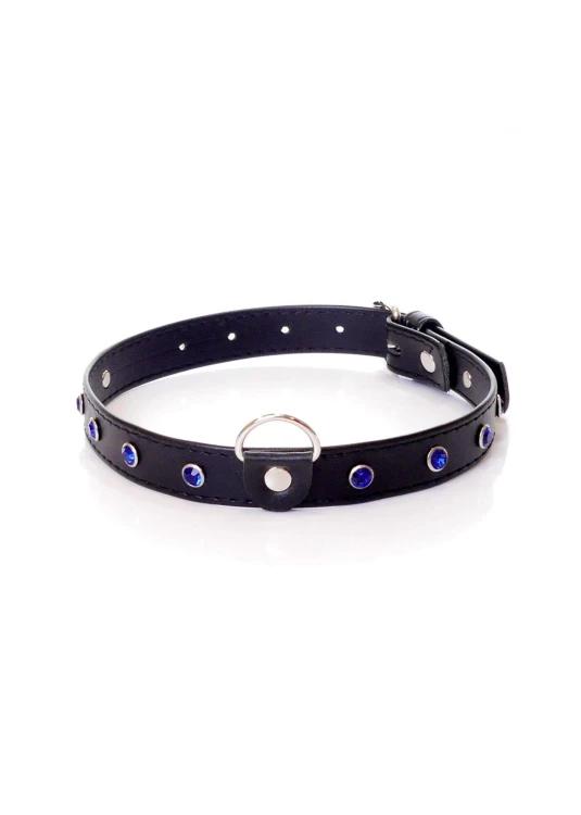 obroża Fetish B - Series Collar Navy Blue Crystal