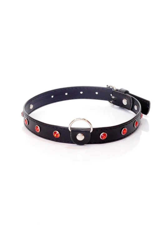 obroża Fetish B - Series Collar Red Crystal