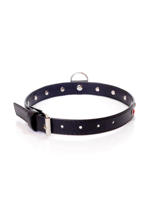 obroża Fetish B - Series Collar Red Crystal