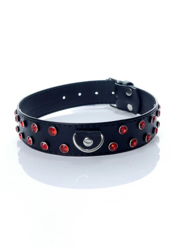 obroża Fetish B - Series - Collar Red Crystal